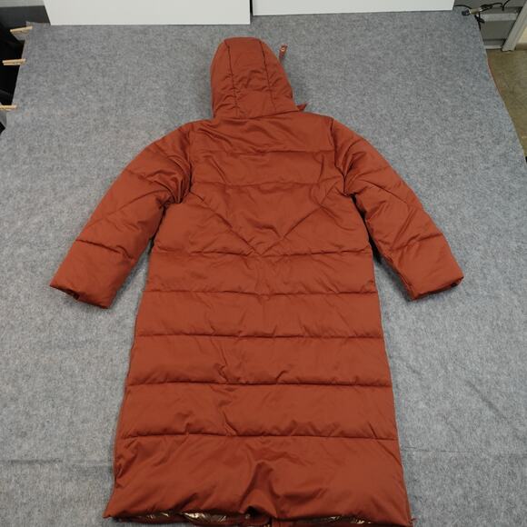Avec Les Filles Coat Womens Extra Large Puffer Down Fill Copper Long Hooded - Picture 8 of 14